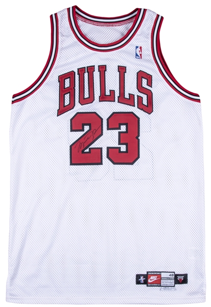 1997-98 Michael Jordan Game Used & Signed Chicago Bulls Home Uniform (Jersey and Shorts) with Extensive Authentication! (Bulls LOA, MEARS A10 & Sports Investors & Beckett/BAS)