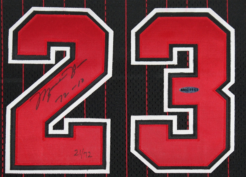 Michael Jordan Signed Limited Edition 1995-96 Chicago Bulls Pro Cut Jersey with RARE 72-10 Inscription (UDA COA)