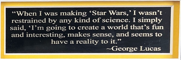 Star Wars: George Lucas Signed Card w/ Incredible Custom Display (PSA/DNA)
