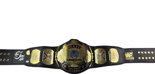 Ric Flair Autographed World Championship Winged Eagle Metal Leather Belt (ACOA)