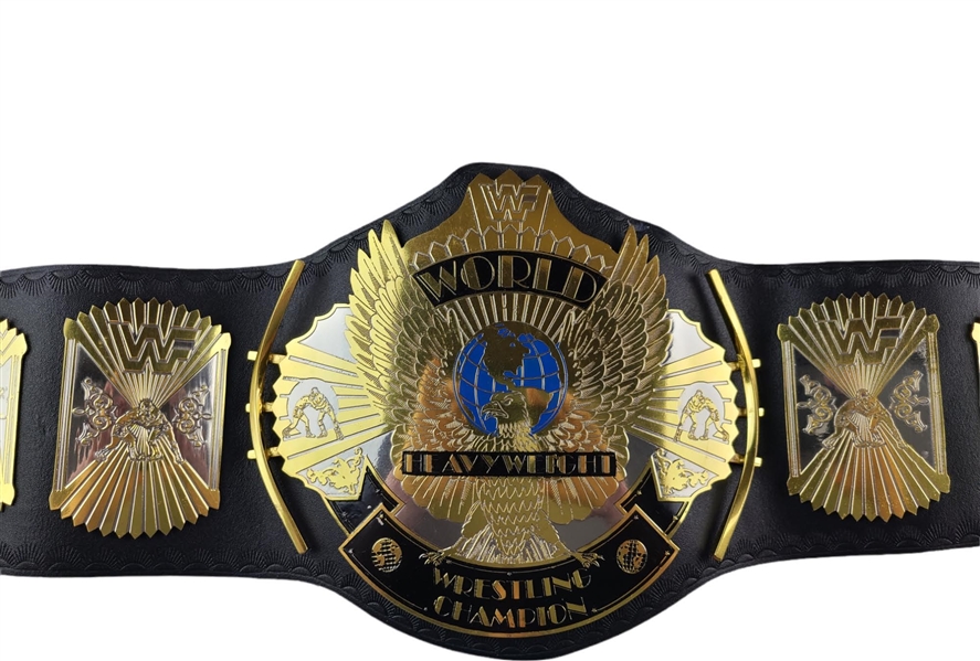 Ric Flair Autographed World Championship Winged Eagle Metal Leather Belt (ACOA)
