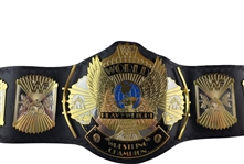Ric Flair Autographed World Championship Winged Eagle Metal Leather Belt (ACOA)