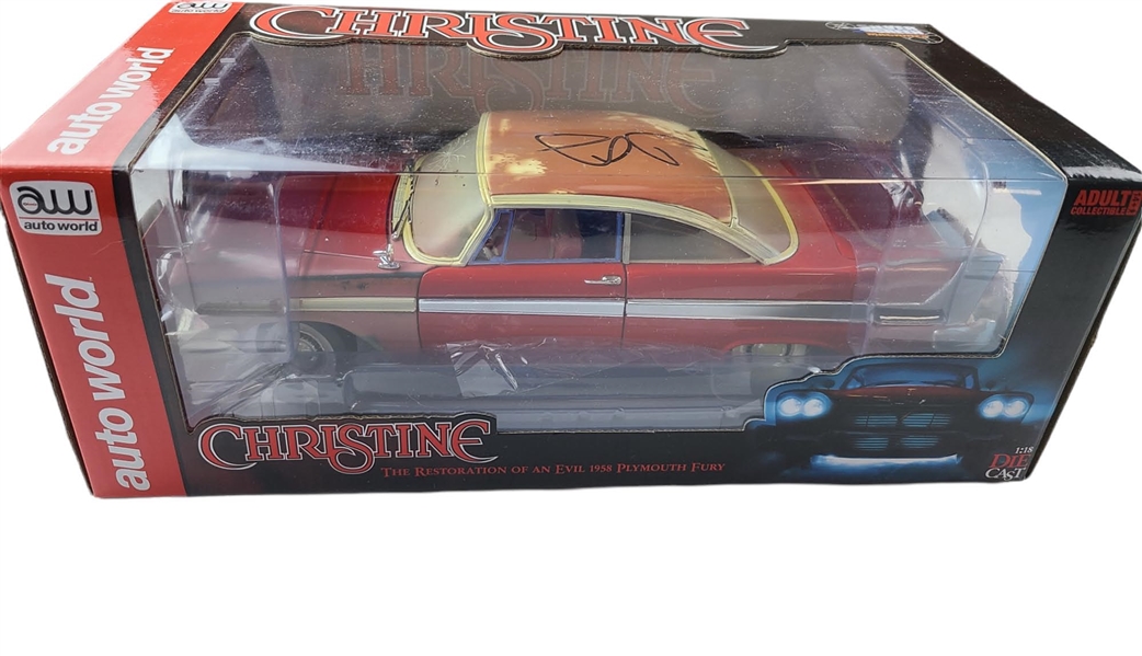 John Carpenter Autographed Christine 1958 Plymouth Fury 1:18 Die-Cast Car (ACOA)