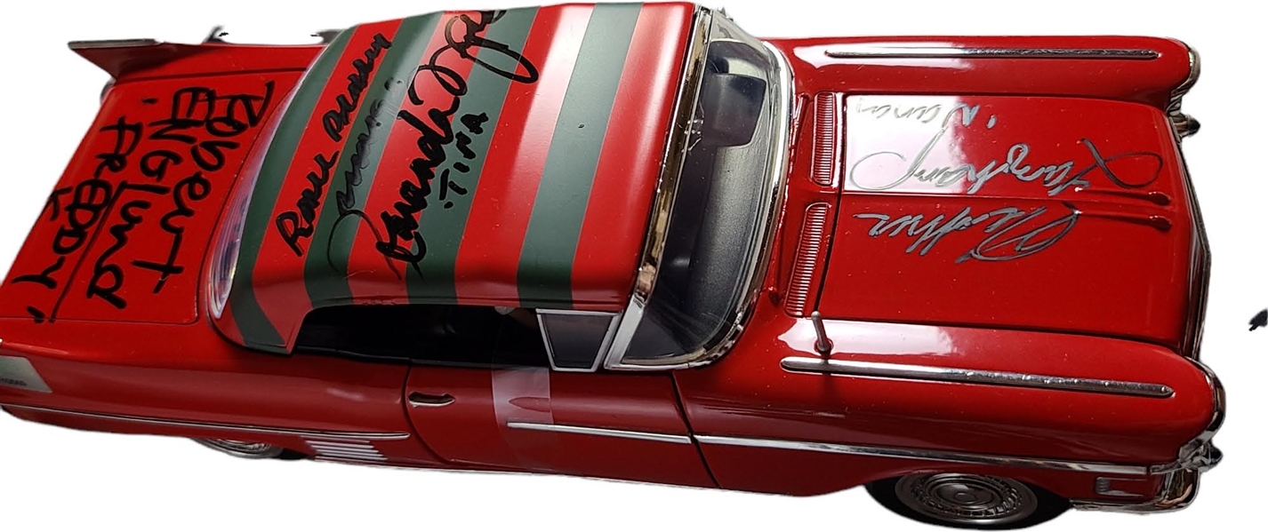 Freddy Krueger Cast Signed 1:24 Die-Cast 1958 Cadillac Car (Celebrity Authentics)