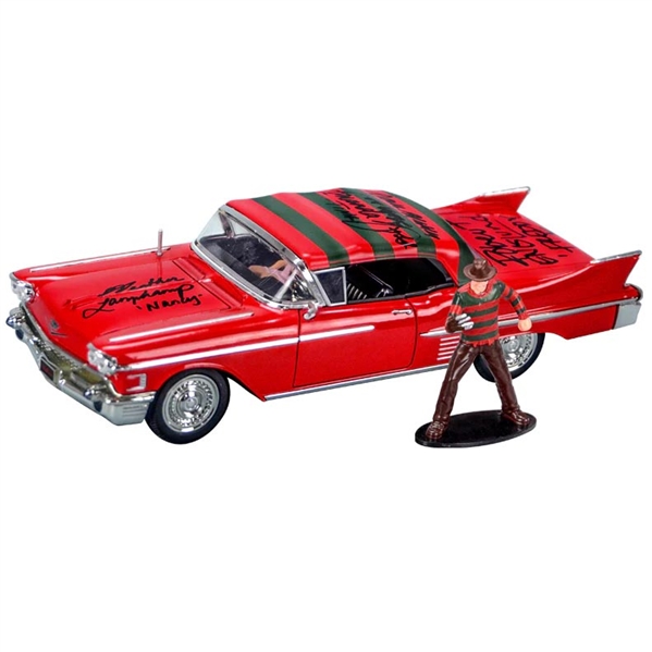 Freddy Krueger Cast Signed 1:24 Die-Cast 1958 Cadillac Car (Celebrity Authentics)