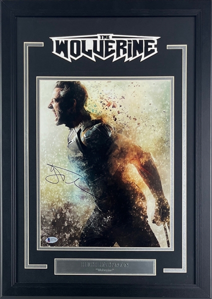 Wolverine: Hugh Jackman Signed Photograph in Custom Display (Beckett/BAS)