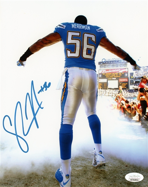 Shawne Merriman Signed 8 x 10 Photo (JSA)