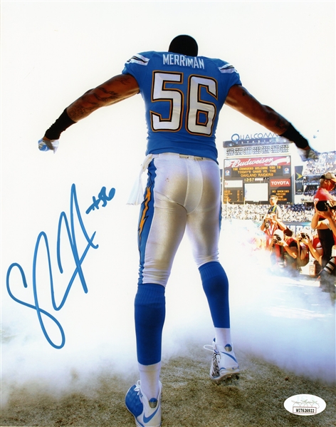 Shawne Merriman Signed 8" x 10" Photo (JSA)