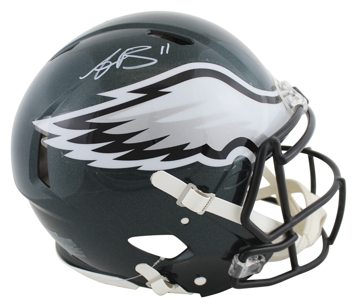 A.J. Brown Signed Eagles Full Size PROLINE Game Model Helmet (BAS Witnessed)