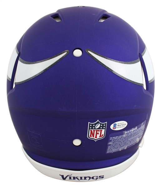 Justin Jefferson Signed Vikings Full Size PROLINE Game Model Helmet (BAS Witnessed)