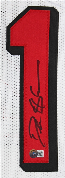 Deion Sanders Signed San Francisco 49ers Style Jersey (Beckett/BAS Witnessed)