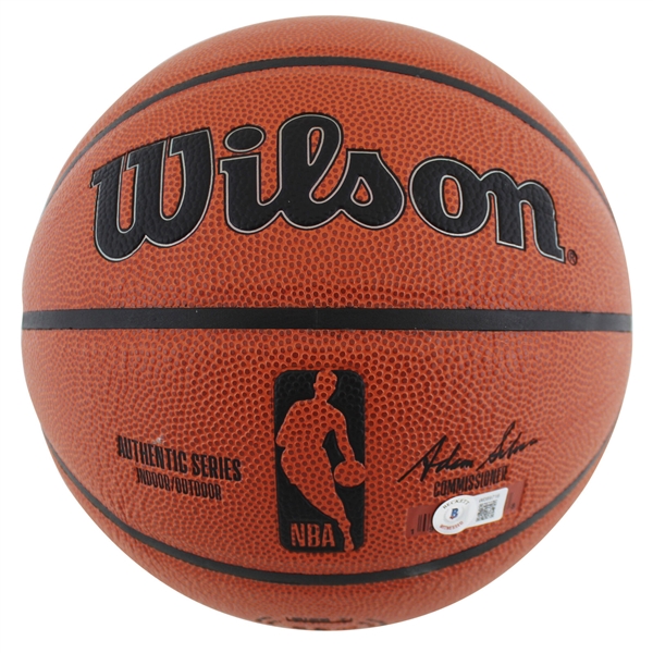 Julius Dr. J Erving Signed Wilson NBA I/O Basketball (Beckett/BAS Witnessed)