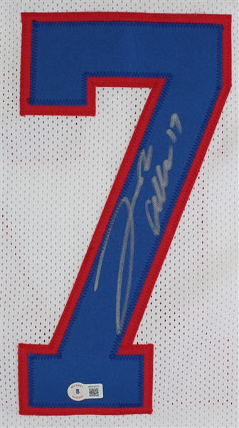 Josh Allen Signed Buffalo Bills White Road Style Jersey (Beckett/BAS Witnessed)