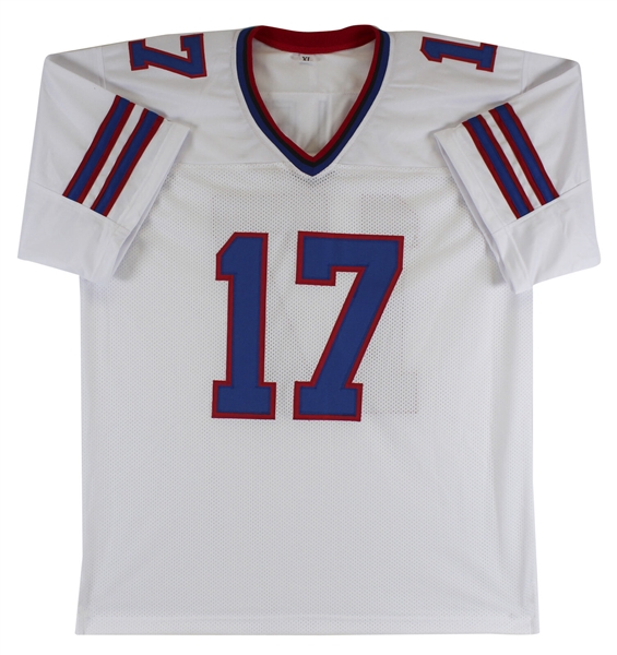 Josh Allen Signed Buffalo Bills White Road Style Jersey (Beckett/BAS Witnessed)