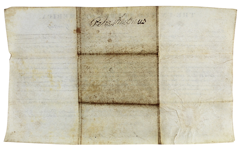 James Monroe Signed 1821 Presidential Land Grant (Beckett/BAS LOA)