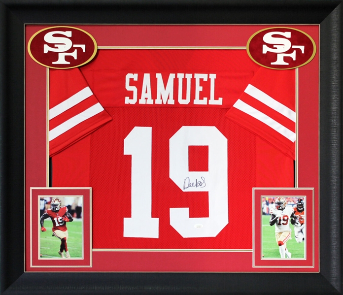 Deebo Samuel Signed 49ers Jersey in Custom Framed Display (JSA COA)