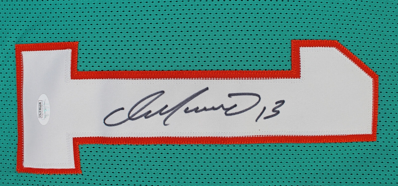 Dan Marino Signed Dolphins Jersey in Custom Framed Display (JSA Witnessed)