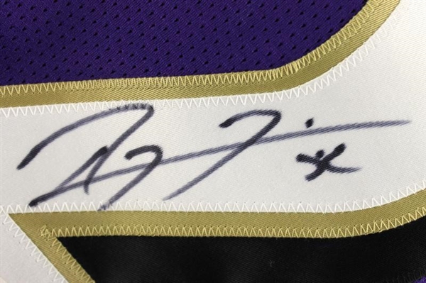 Ray Lewis Signed Ravens Jersey in Custom Framed Display (Beckett/BAS)