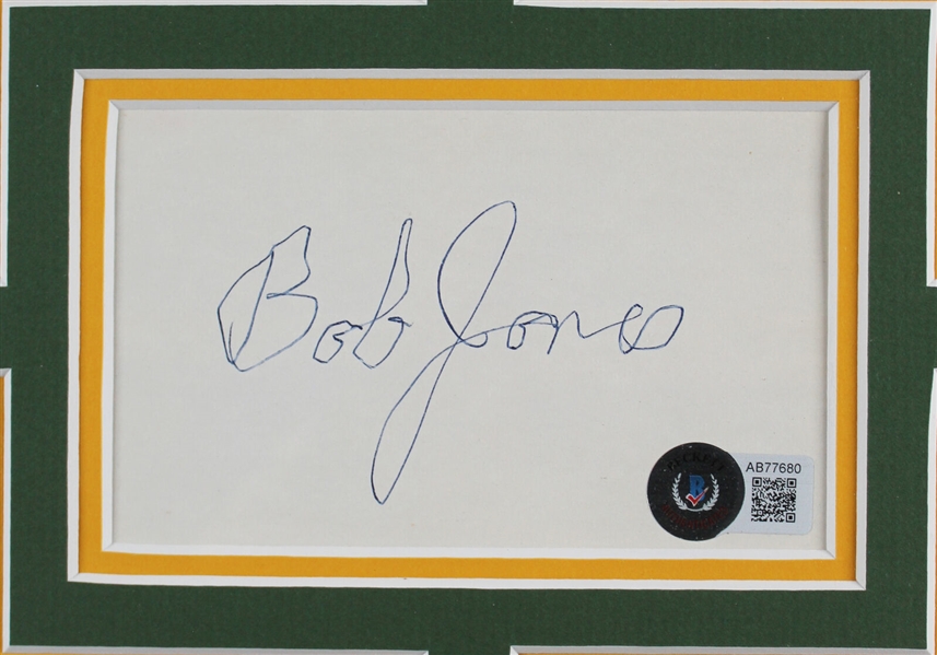 Bobby Jones Signed 3 x 5 Card in Custom Framed Display (Beckett/BAS LOA)