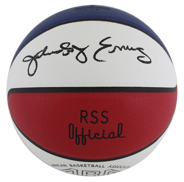 Julius Dr. J Erving Signed ABA Basketball (Beckett/BAS Witnessed)