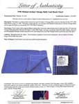 Michael Jordan Game Worn Towel from Historic Game 6 of 1998 NBA Finals - Jordan's Last Game with The Bulls! (Sports Investors LOA & Affidavit)