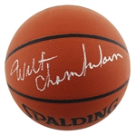 Wilt Chamberlain Signed Spalding NBA I/O Model Basketball (JSA & Beckett/BAS LOAs)