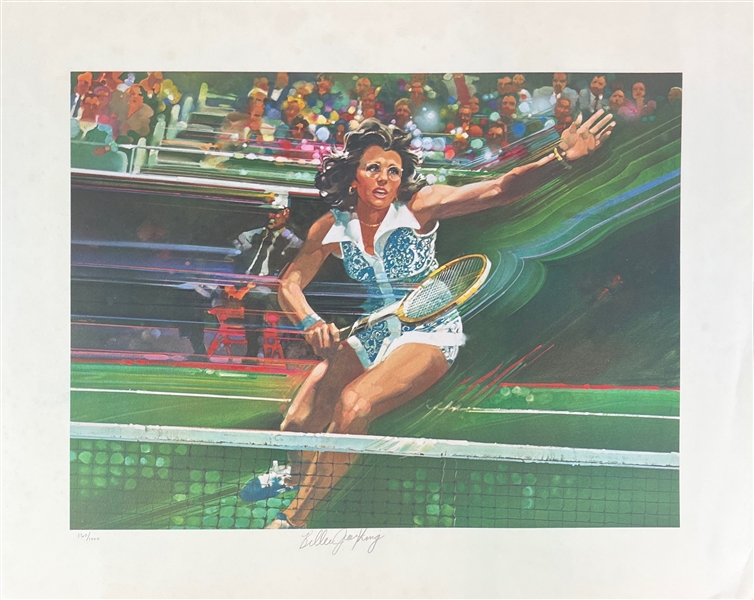 Billie Jean King Signed Ltd. Ed. 18 x 24 Lithograph (Third Party Guaranteed)