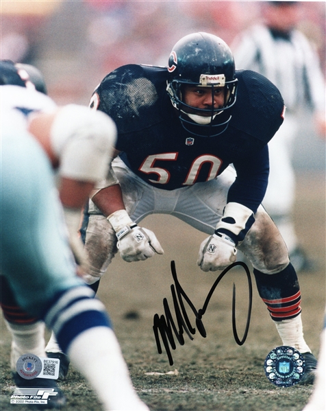 Mike Singletary Signed 8 x 10 Color Photo (Beckett/BAS)