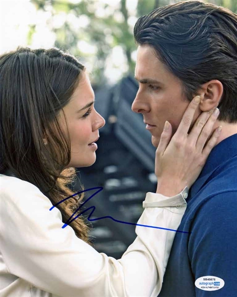 Katie Holmes Signed 8 x 10 Batman Photograph (ACOA)