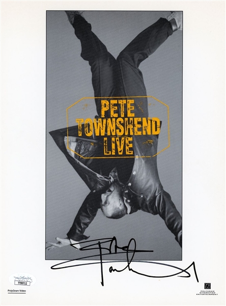 Pete Townshend Signed 8 x 10 Photo (JSA)