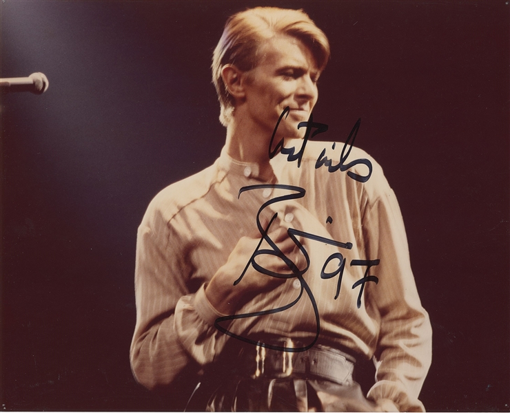 David Bowie 1997 Signed “Isolar II Tour” 1978 Concert 10” x 8” Photo (Andy Peters Bowie Expert) 