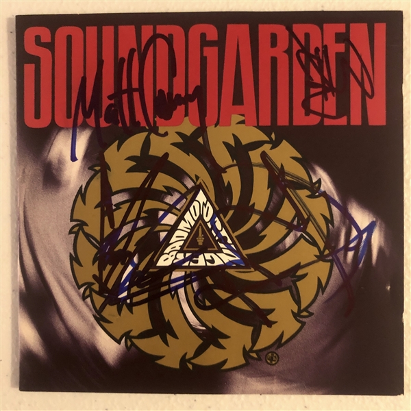 Soundgarden In-Person Group Signed Badmotorfinger CD (4 Sigs) (John Brennan Collection) (Beckett Authentication)