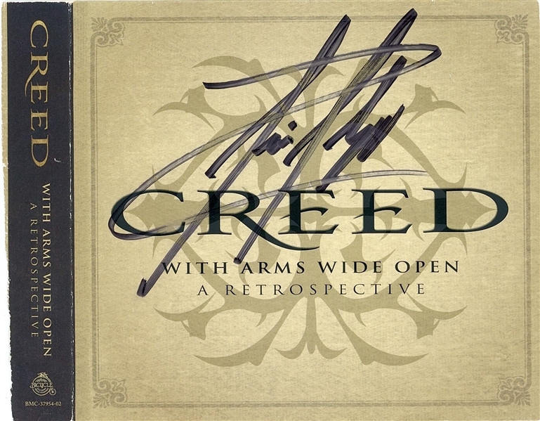 Creed: Scott Staff Signed “With Arms Wide Open: A Retrospective” CD Cover (Third Party Guaranteed) 