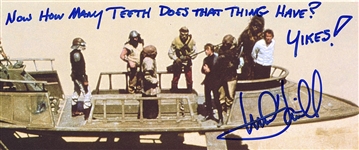 Star Wars: Mark Hamill w/ Quote & Peter Mayhew 8” x 10” Photo from “Return of the Jedi” (2 Sigs) (Third Party Guaranteed)