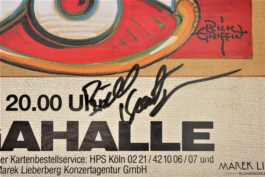 Grateful Dead Group Signed w/ Garcia 1990 European Tour 24” x 34” Poster (4 Sigs) (ACOA LOA) 