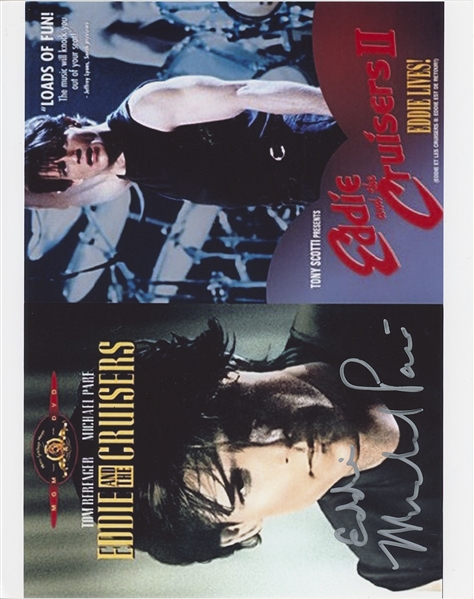 Eddie & The Cruisers: Michael Pare Signed 10”x 8” Photo (Third Party Guaranteed)
