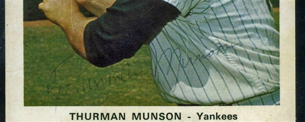 Thurman Munson Signed 4 x 6 New York Yankees Promotional Photograph (PSA/DNA Encapsulated)