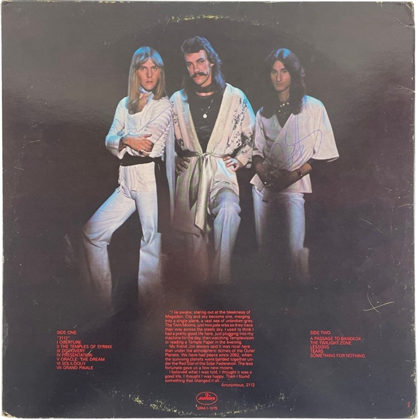 Rush Group Signed 2112 Signed Record Album (3 Sigs) (Beckett/BAS & Epperson/REAL LOA) 