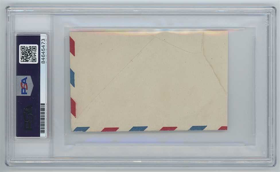 Melvin Purvis Signature Within Handwritten Mailing Address Cut (PSA Encapsulated)
