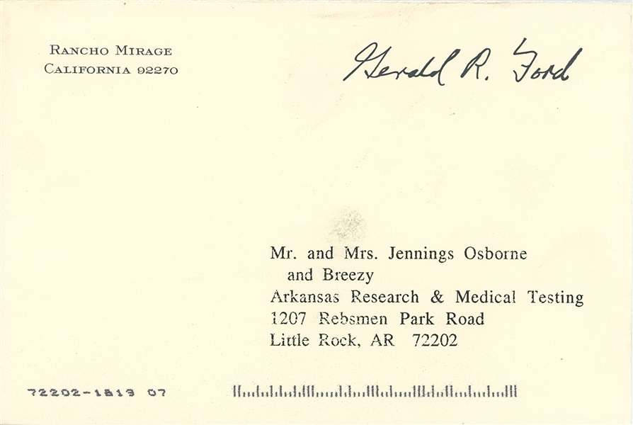 Gerald Ford Autograph Letter Signed w/ Original Mailing Envelope (Third Party Guaranteed)