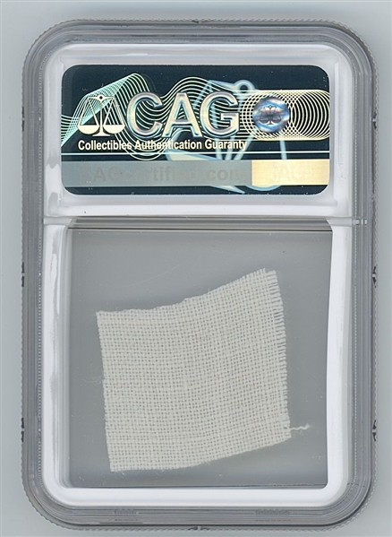 Al Capone’s Personally Owned Dining Room Tablecloth Swatch (CAG Encapsulated; Ex. Estate Of Al Capone) (Provenance: His Granddaughter Barbara Mae Capone)