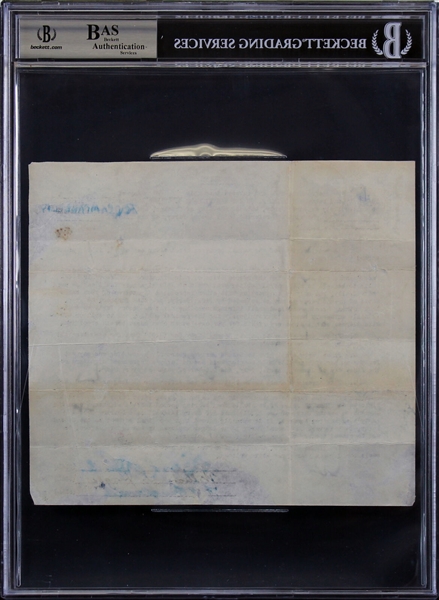 Roy Campanella Signed 1949 Merchandising Contract with Pre-Accident Signature (Beckett/BAS Encapsulated)