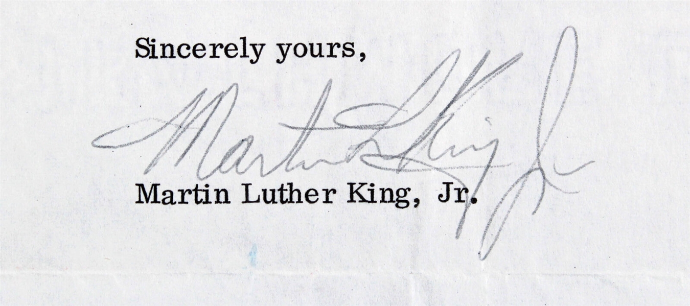 Dr. Martin Luther King Jr. Signed Typed Letter with Interesting Content (Beckett/BAS LOA)