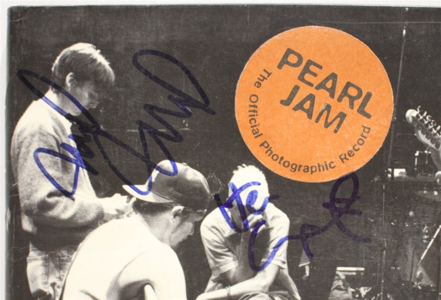 Rare vintage Pearl Jam signed photographic record book with Vedder, Goddard, Ament & McCready (Third Party Guaranteed)