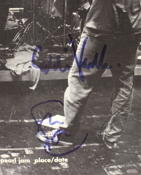 Rare vintage Pearl Jam signed photographic record book with Vedder, Goddard, Ament & McCready (Third Party Guaranteed)