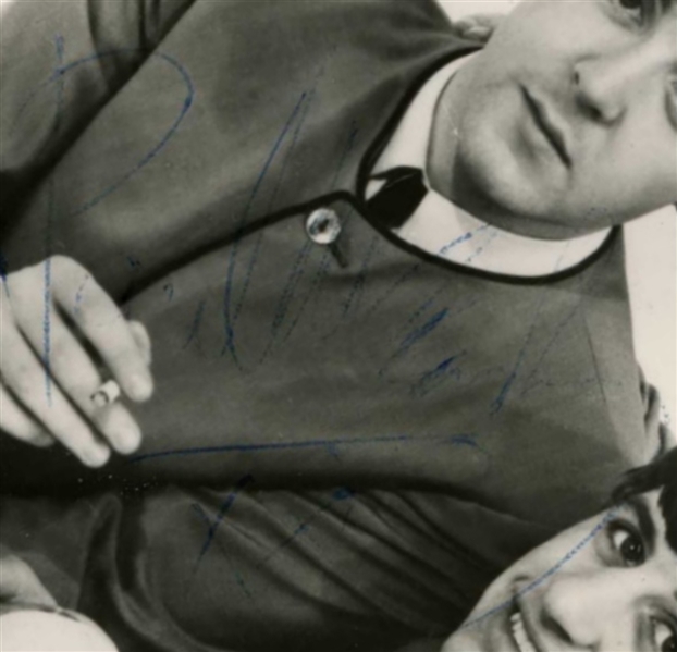 The Beatles Group Signed 6 x 8 Dezo Hoffman Photograph - The Classic Seated Suit Pose! (Beckett/BAS Encapsulated & Caiazzo LOA)