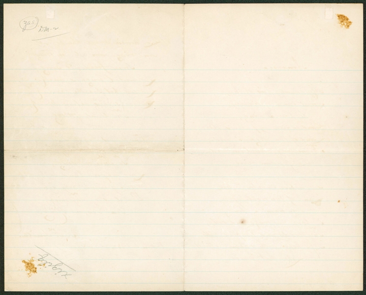 Samuel Francis Smith Handwritten & Signed Lyrics for America (My Country Tis of Thee) (Beckett/BAS LOA)