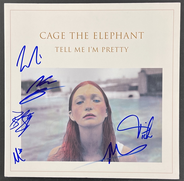 Cage The Elephant : Group Signed Tell Me I'm Pretty Album Cover (Third Party Guaranteed)