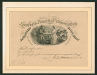 Civil War: Robert E. Lee & John Bell Hood Dual Signed Disabled Soldiers Membership Certificate (Beckett/BAS LOA)