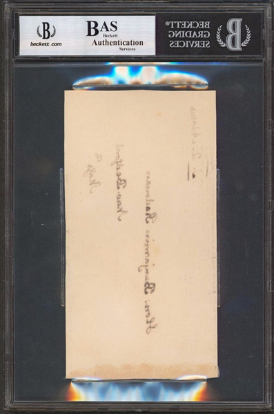 President John Quincy Adams Handwritten & Signed Free Frank Envelope Panel (Beckett/BAS Encapsulated)